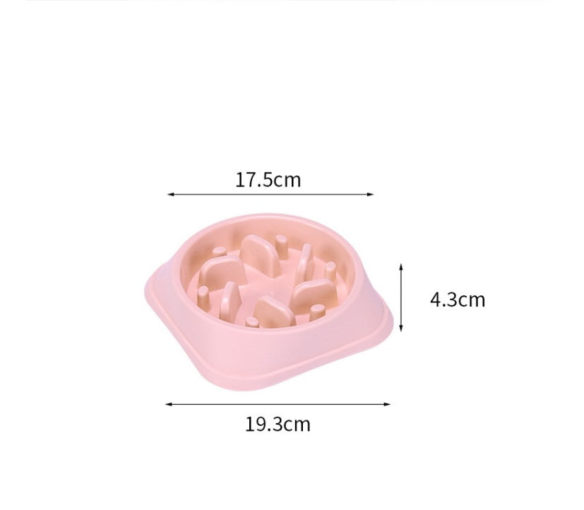 Plastic Pastel Slow Feeder Bowl for Dogs