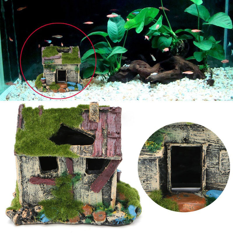 Resin House for Fish Tank