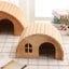 Wooden Circular House for Hamsters and Guinea Pigs