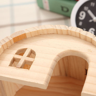 Wooden Circular House for Hamsters and Guinea Pigs