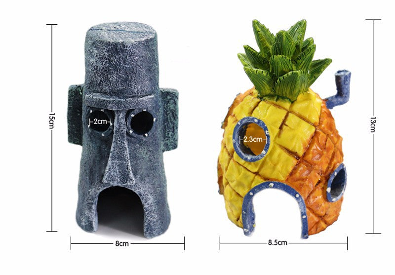 Resin Spongebob Deocrations for Fish Tank