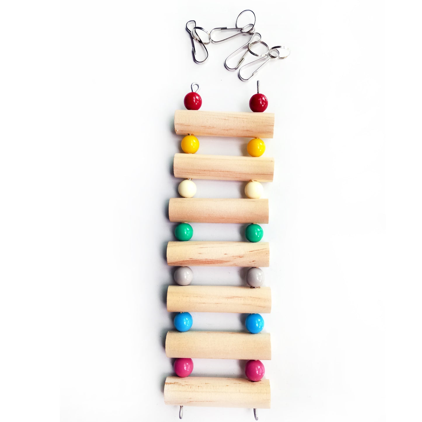 Wooden Rainbow Ladder for Birds and Hamsters