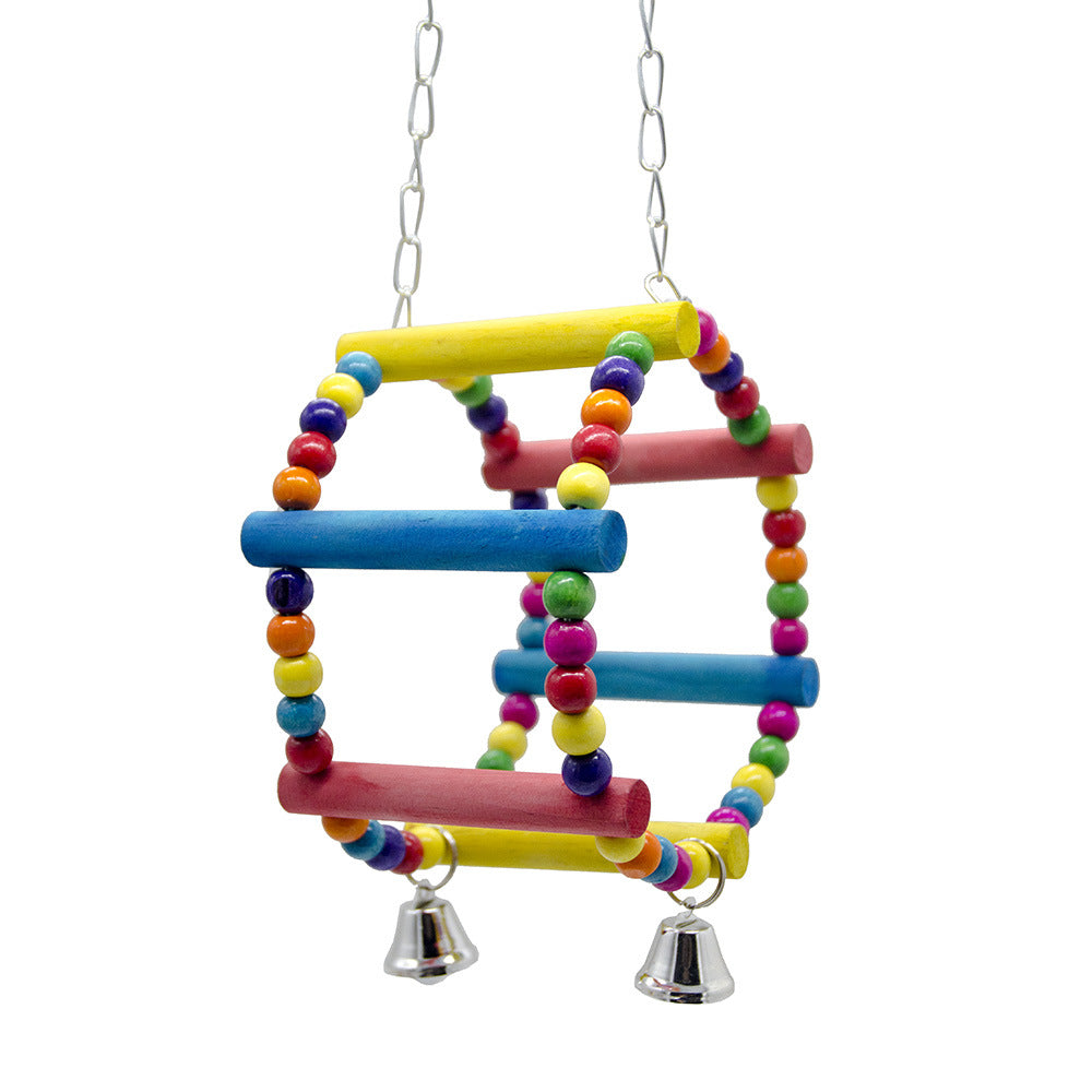 Wooden and Plastic Circular Swing for Birds