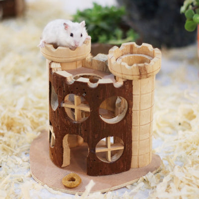 Wooden Castle for Hamsters and Rodents