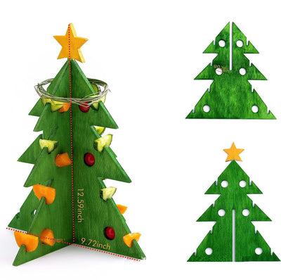 Wooden Christmas Tree Feeder for Rabbits, Gerbils, and Hamsters