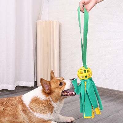 Hanging Hollow Ball Toy With Bell for Dogs
