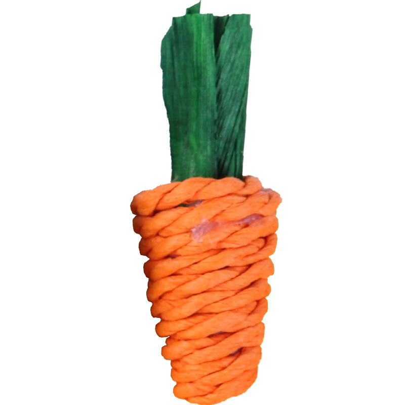 Woven Carrot Chew Toy for Rabbits