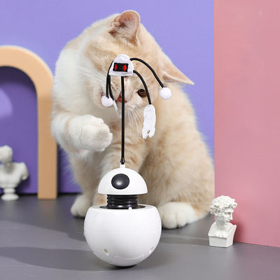 Electronic Robot Teaser Tumbler Toy for Cats