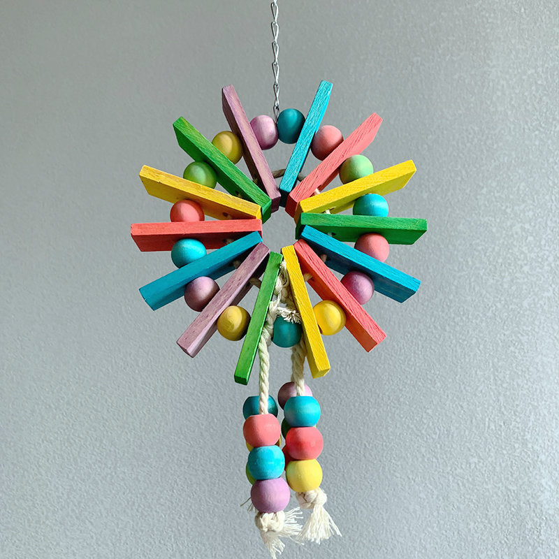 Colorful Ferris Wheel Bite Toy for Birds