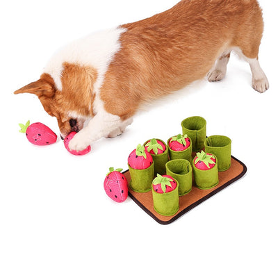 Strawberry Patch Food Puzzle for Dogs