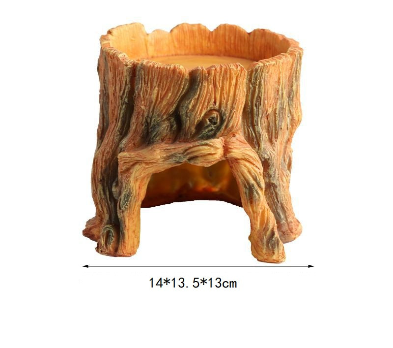 Resin Tree Stump Cave for Reptiles