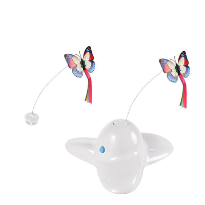 Jouet Papillon Electrique Rotatif de Stimulation pour Chat