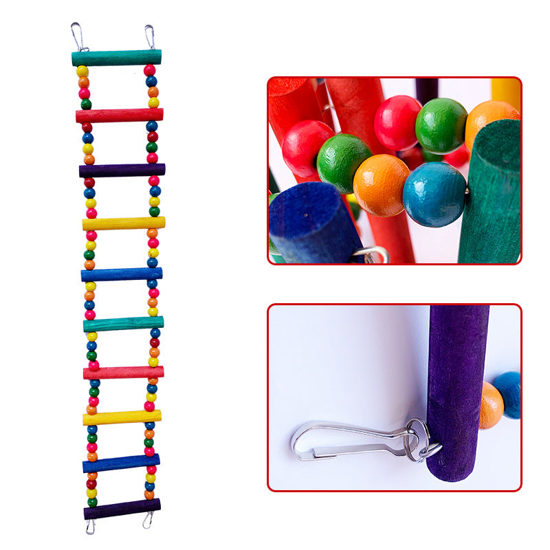 Rainbow Hanging Climbing Ladder for Birds