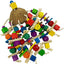 Coconut Shell Rattan Ball Wooden Block Toy for Birds