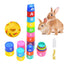 Plastic Stacking Cups and Treat Ball for Rabbits