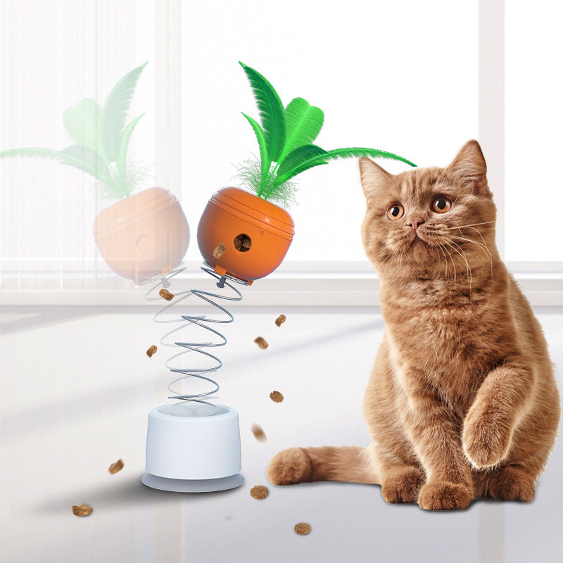 Carrot Food Puzzle Bell Toy for Cats