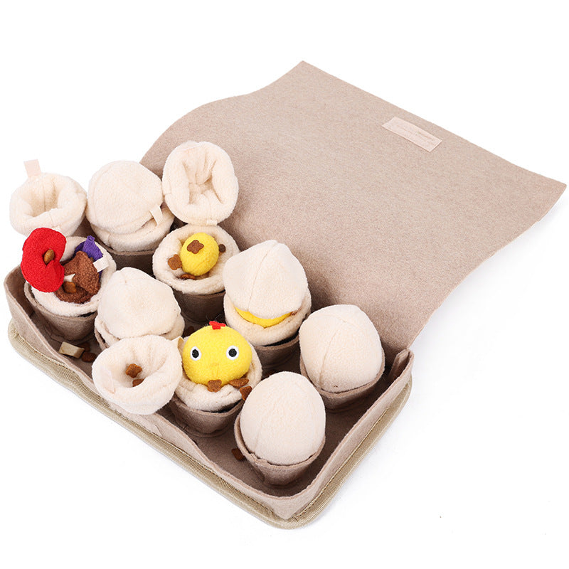 Egg Carton Food Puzzle Toy for Dogs