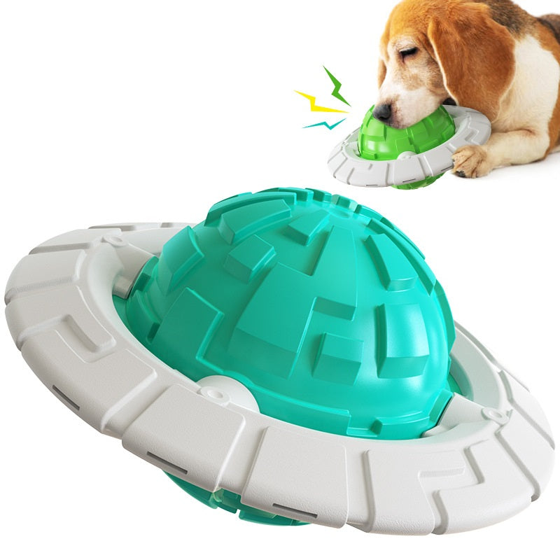 Rubber Flying Saucer Squeak Toy for Dogs