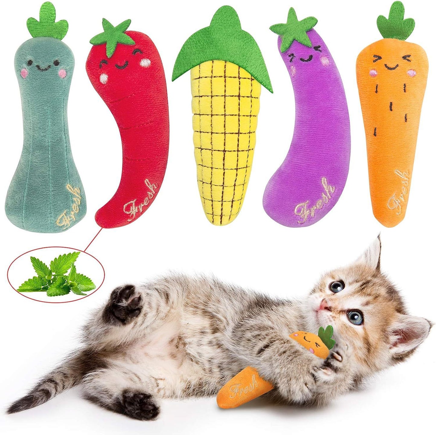 Plush Vegetable Catnip Toy