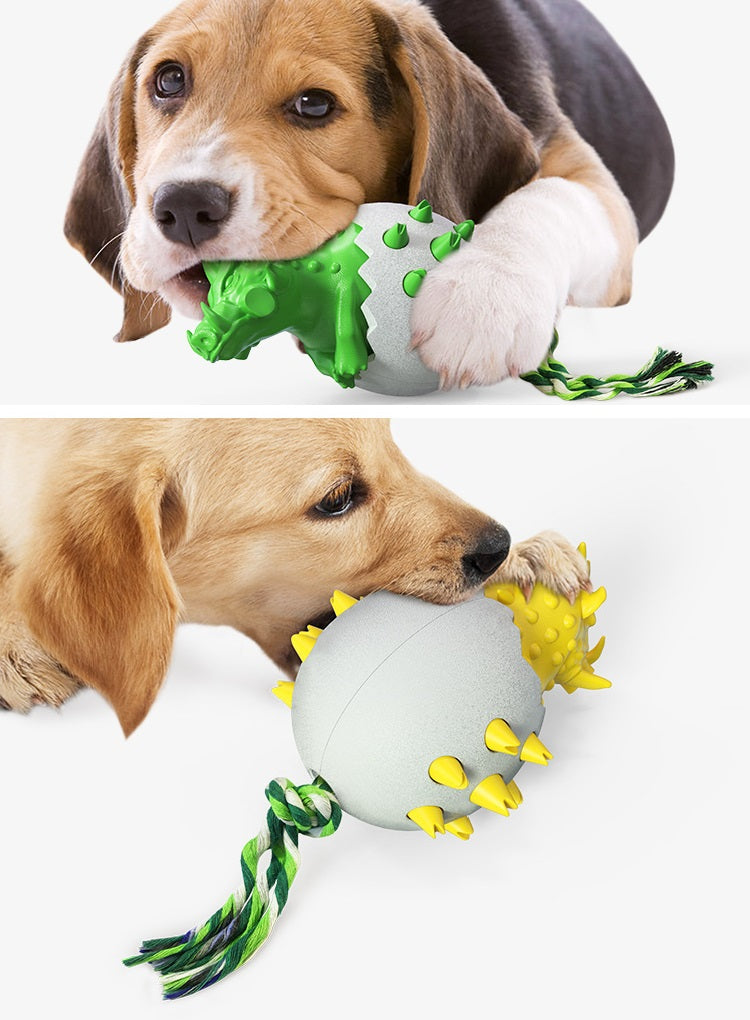 Dinosaur Egg Rope Chew Toy for Dogs