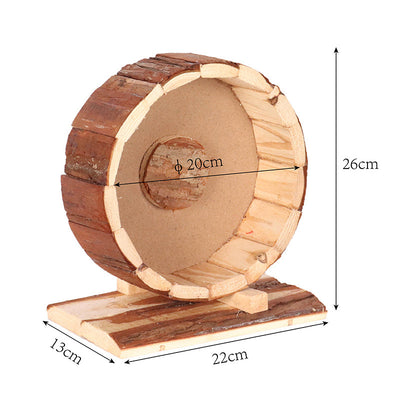 Roue de Course en Bois pour Hamsters