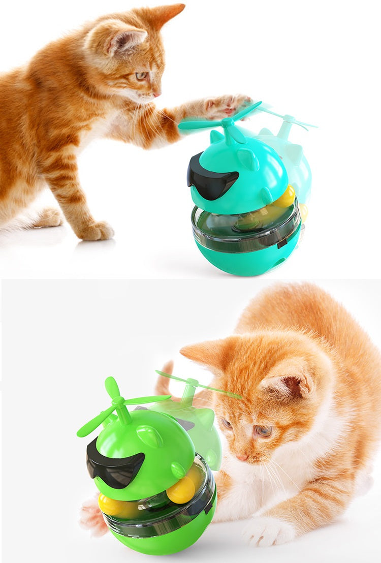 Windmühlen-Fidget-Spinner, Kipp-Futterpuzzle für Katzen