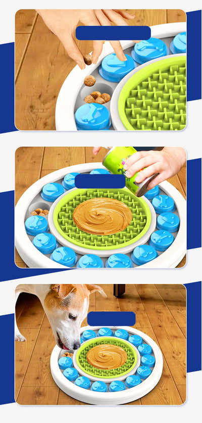 Sliding Food Puzzle Carousel for Dogs