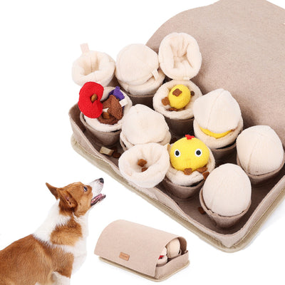 Egg Carton Food Puzzle Toy for Dogs