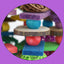 Coconut Shell Rattan Ball Wooden Block Toy for Birds