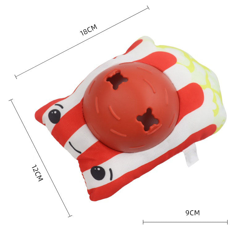 Food Shaped Squeaky Puzzle Dog Toy