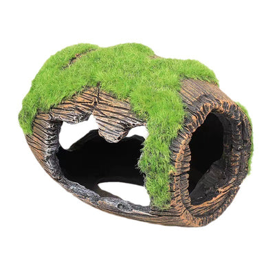 Mossy Barrel Decoration for Fish Tank