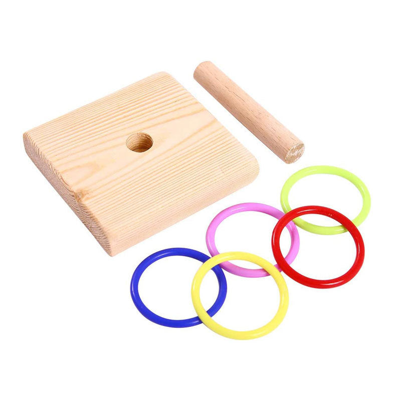 Wooden Stacking Ring Toy for Parrots