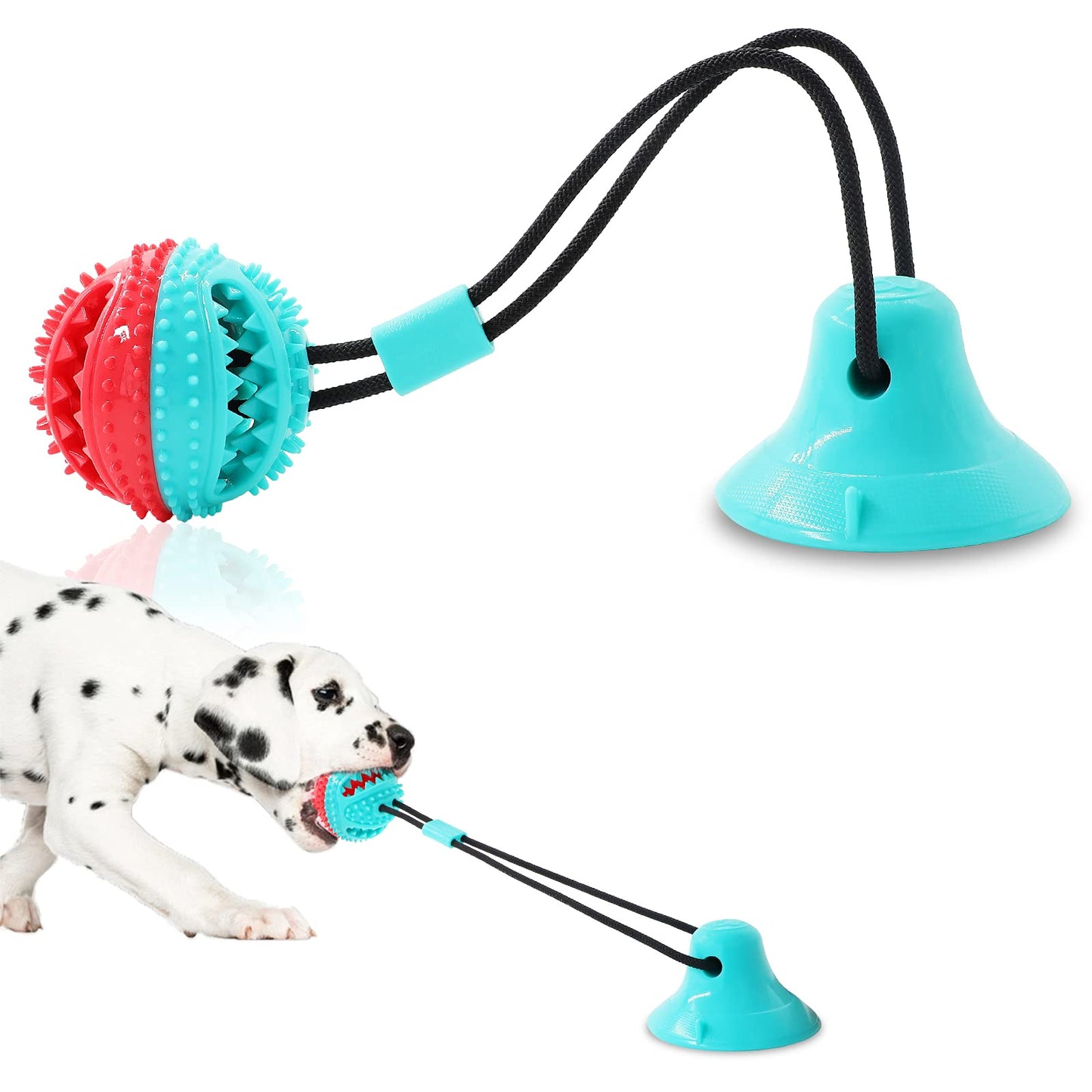 Tug-of-War Toy with Suction Cup and Bell for Dogs