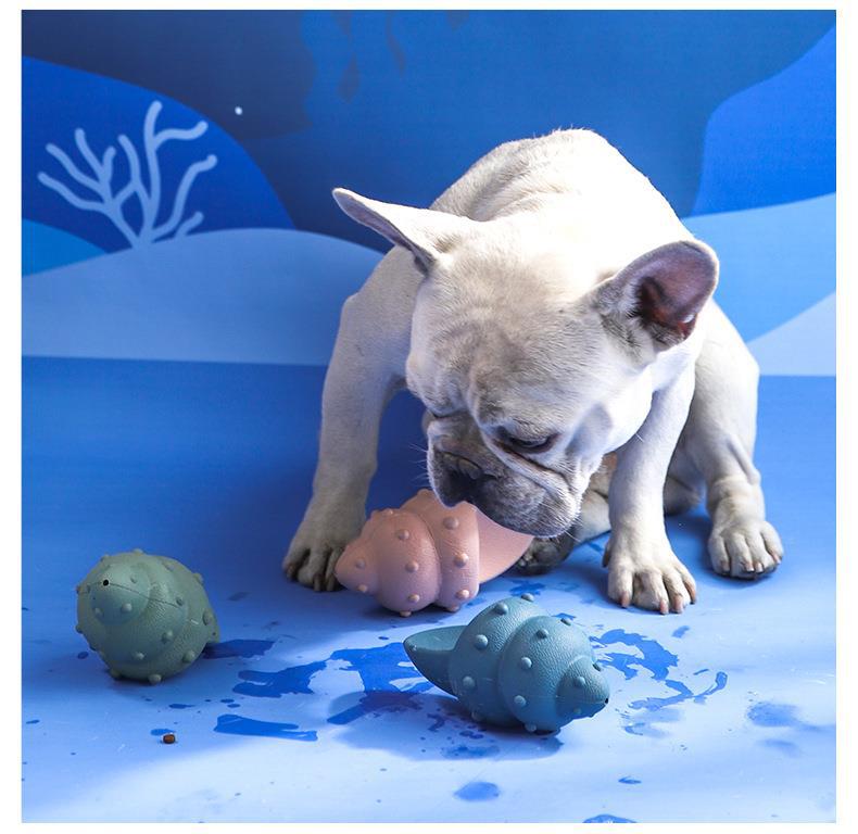 Rubber Conch Food Puzzle Toy for Dogs