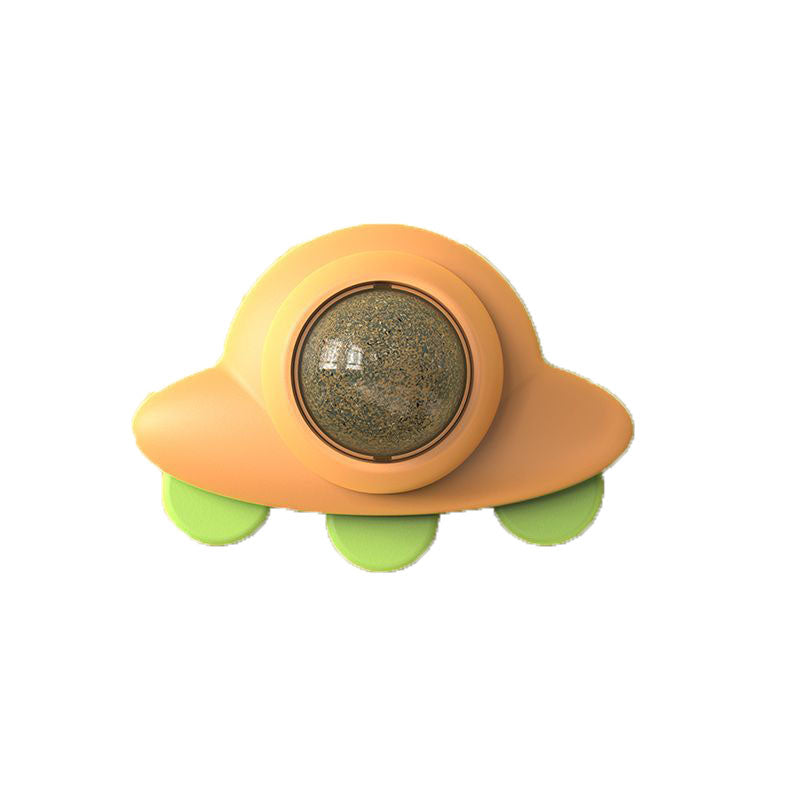 Spaceship Rotating Catnip Ball for Cats