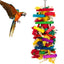 Colorful Rope and Wooden Block Toy for Parrots