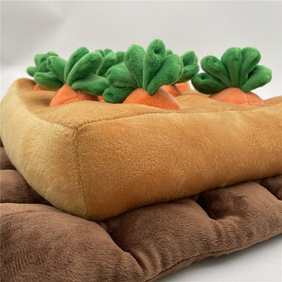 Plush Carrot Garden Toy for Dogs