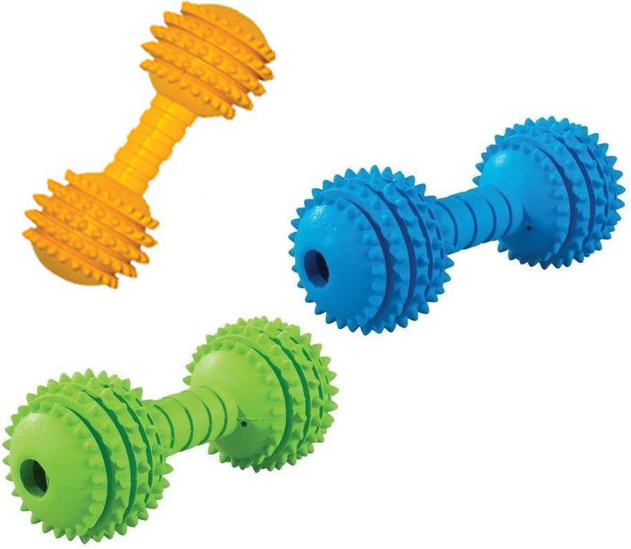 Rubber Dumbbell Food Puzzle Toy for Dogs