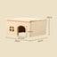 Natural Wooden House for Hamsters and Rodents